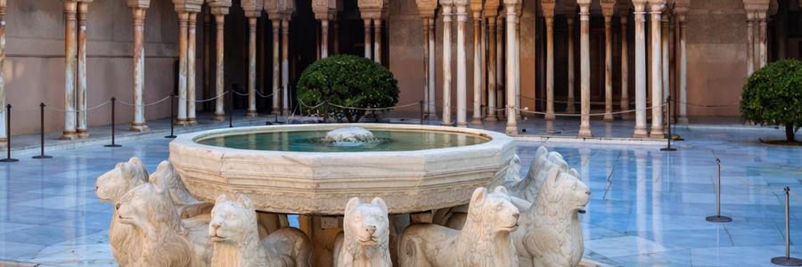 El viaje Granada - Lanjarón - Córdoba - Jerez de la Frontera - Cádiz - Sevilla, saliendo de Madrid, Valdepeñas, Elche, Alicante