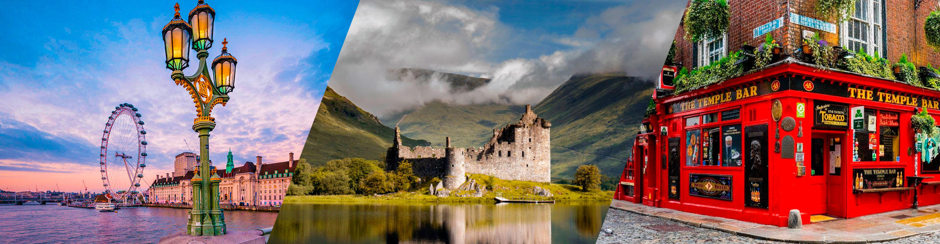 El viaje Newcastle - Cambridge - York - Durham - Alnwick - Edimburgo - Sterling - Trossachs National Park - Glasgow - Belfast - Dublín - Monasterio de Clonmacnoise  - Athlone - Galway - Acantilados de Moher - Limerick - Cork - Cashel - Conwy  - Liverpool - Stratford-upon-Avon - Oxford, saliendo de Madrid, Barcelona